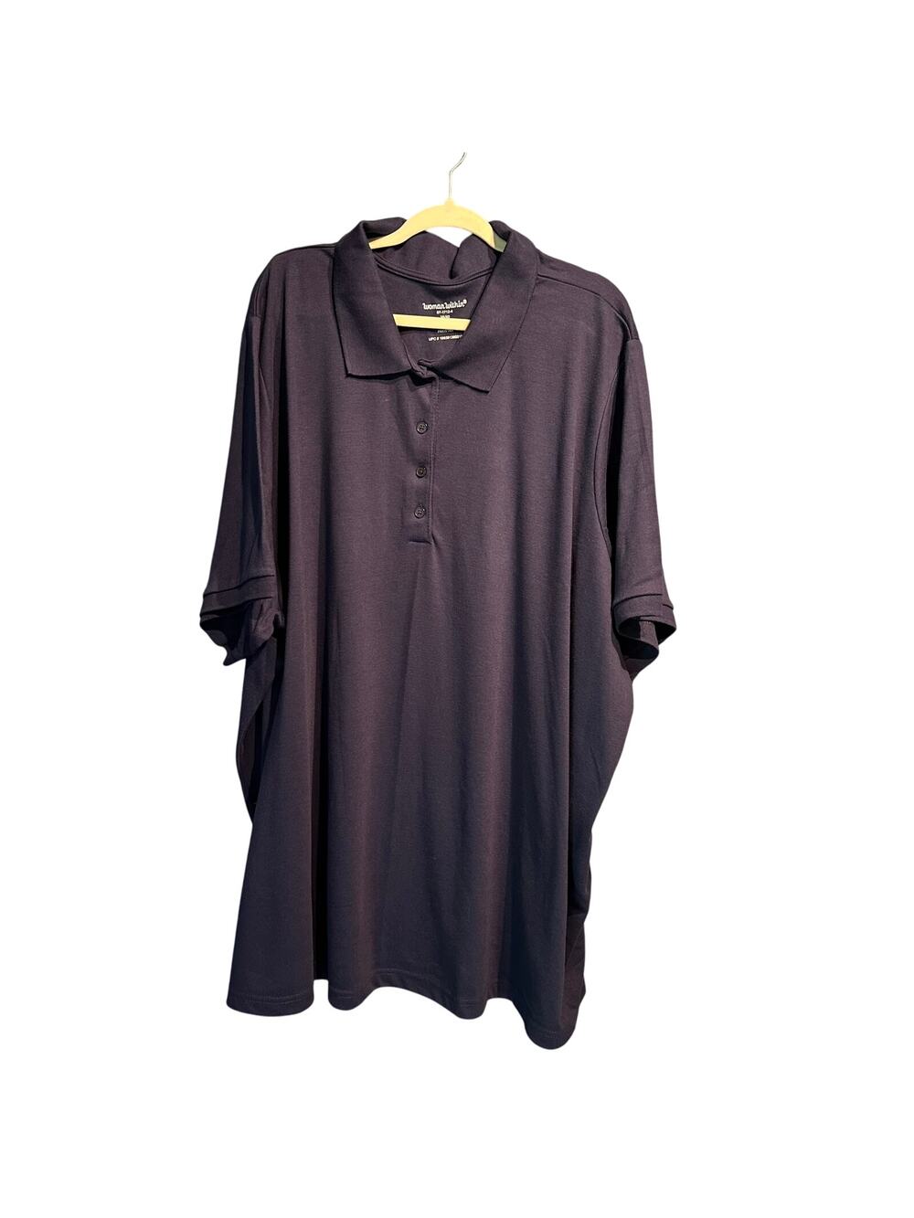 NWT Woman Within Size 5X Navy Polo PolyCotton Blend Easy Care Work Office Preppy
